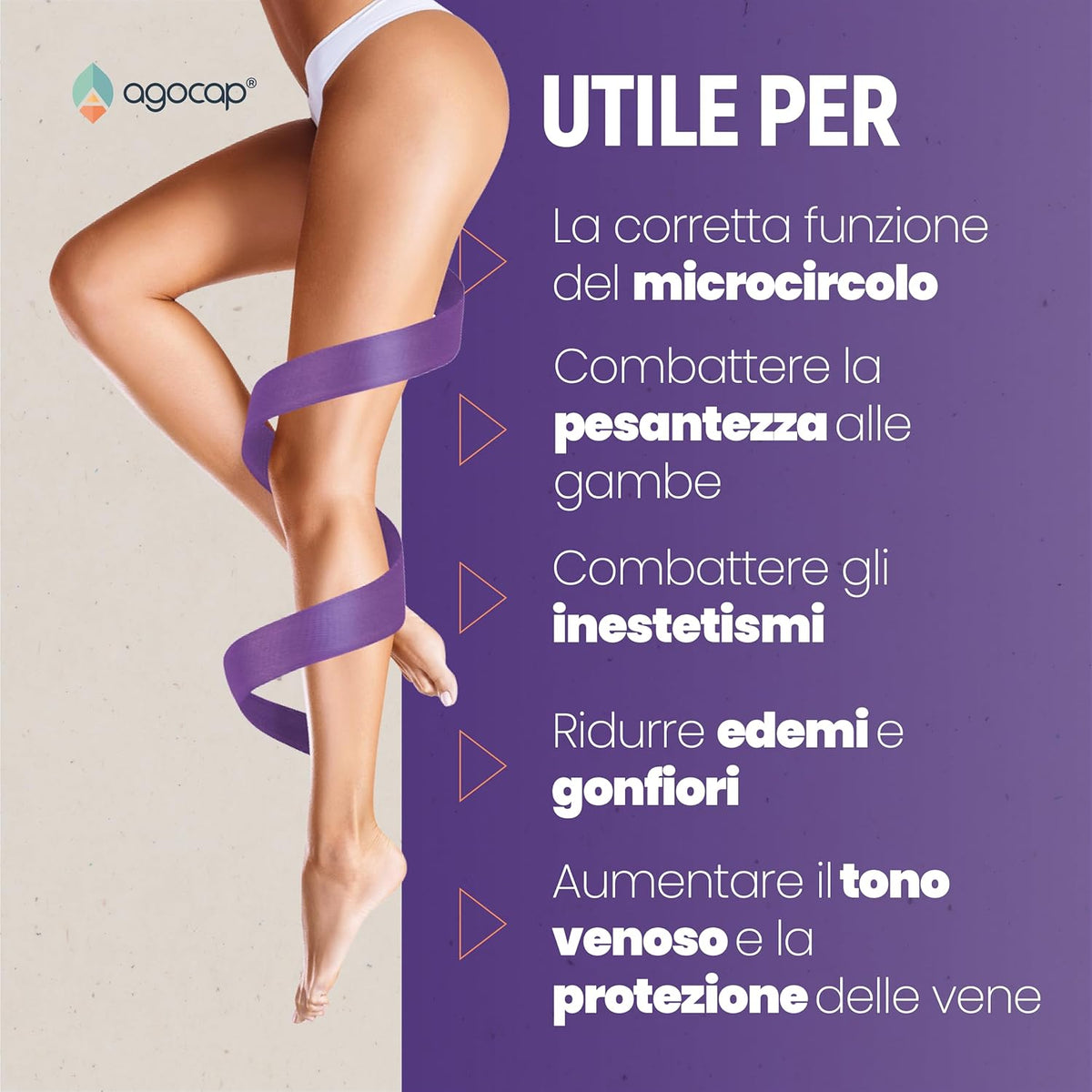 Venactum | Integratore per microcircolo e gambe leggere con Diosmina ed Esperidina - foto 2