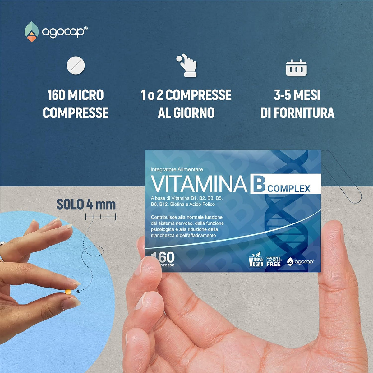 Vitamina B Complex | Integratore per energia e sistema nervoso con Vitamine del gruppo B - foto 5