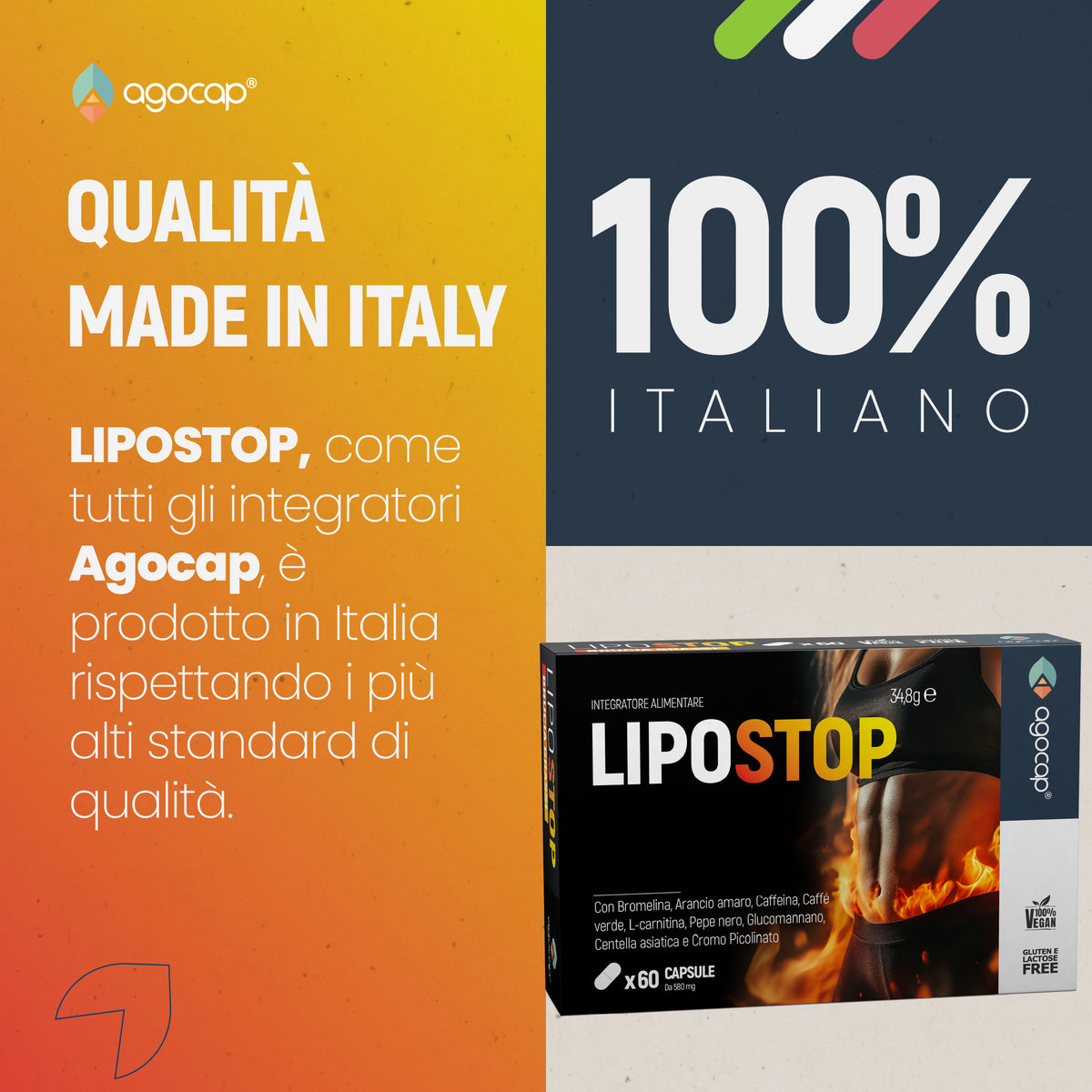 LIPOSTOP Integratore per Dimagrire, Metabolismo e Fame Nervosa - 60 Capsule - foto 7