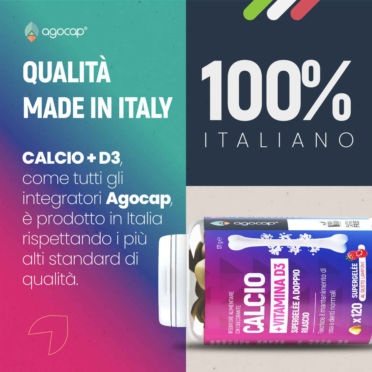 Calcio + Vitamina D3 | Integratore per ossa, denti e articolazioni con supergelée masticabili - foto 8